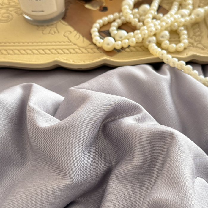 91家纺网 家纺一手货源 找家纺 若未家居 LOVEWE HOUSE 2025新款莫代尔竹节床盖夏被四件套 灰色