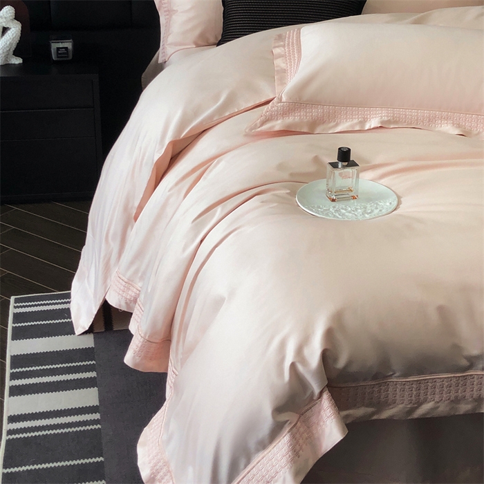 91家纺网 家纺一手货源 找家纺 保罗圣迪奥 2025新款100支长绒棉印花四件套-洛可可系列 洛可可-樱花粉