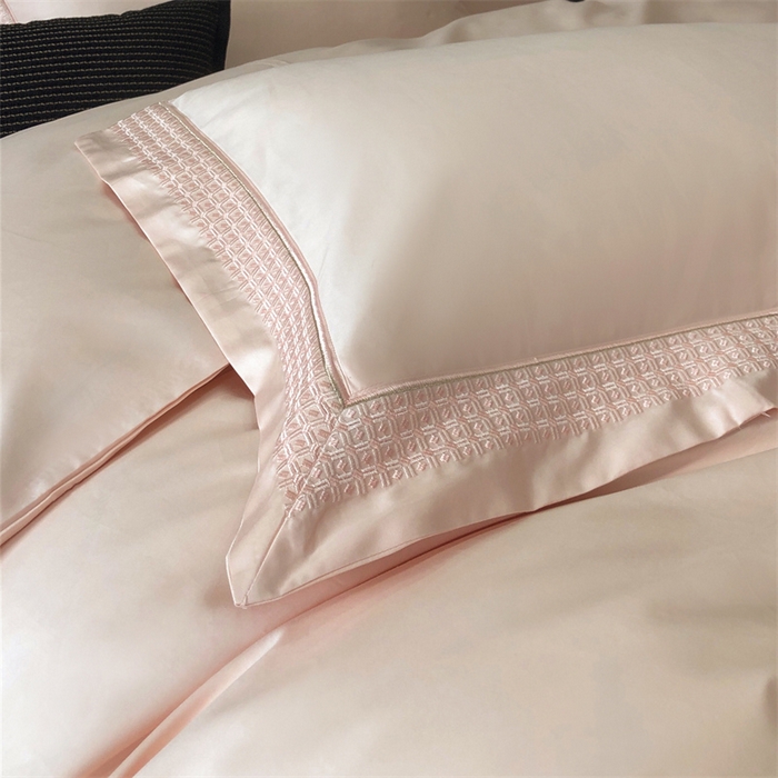 91家纺网 家纺一手货源 找家纺 保罗圣迪奥 2025新款100支长绒棉印花四件套-洛可可系列 洛可可-樱花粉