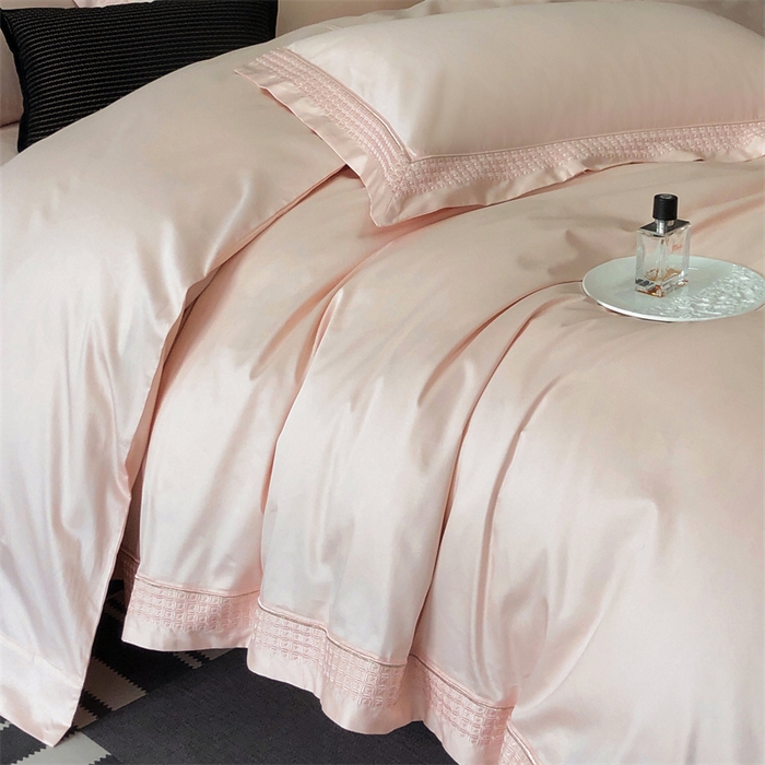 91家纺网 家纺一手货源 找家纺 保罗圣迪奥 2025新款100支长绒棉印花四件套-洛可可系列 洛可可-樱花粉