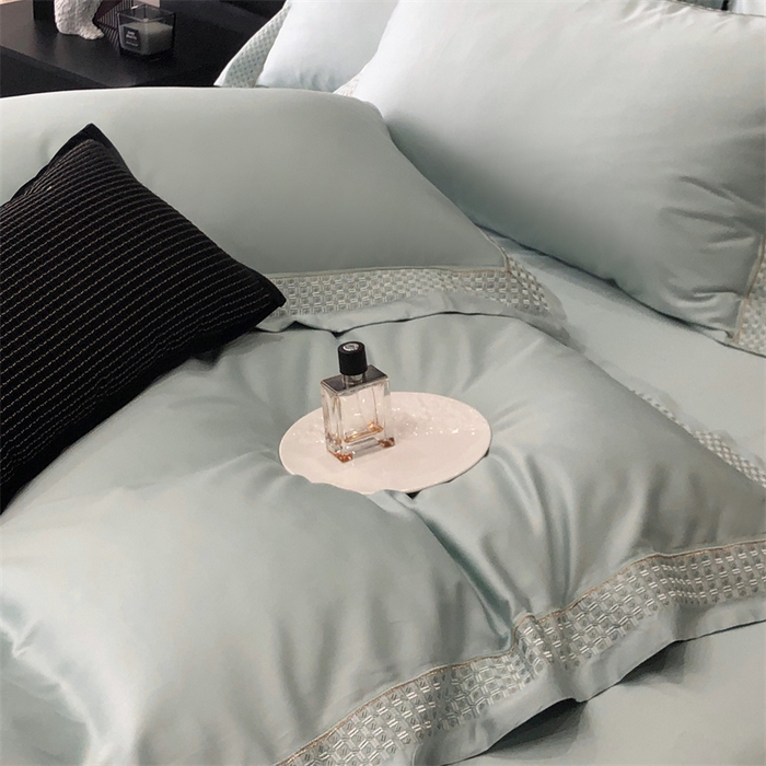 91家纺网 家纺一手货源 找家纺 保罗圣迪奥 2025新款100支长绒棉印花四件套-洛可可系列 洛可可-莫奈蓝