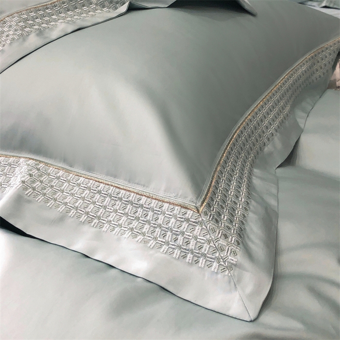 91家纺网 家纺一手货源 找家纺 保罗圣迪奥 2025新款100支长绒棉印花四件套-洛可可系列 洛可可-莫奈蓝