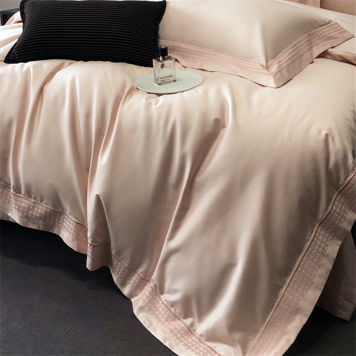 91家纺网 家纺一手货源 找家纺 保罗圣迪奥 2025新款100支长绒棉印花四件套-洛可可系列 洛可可-樱花粉