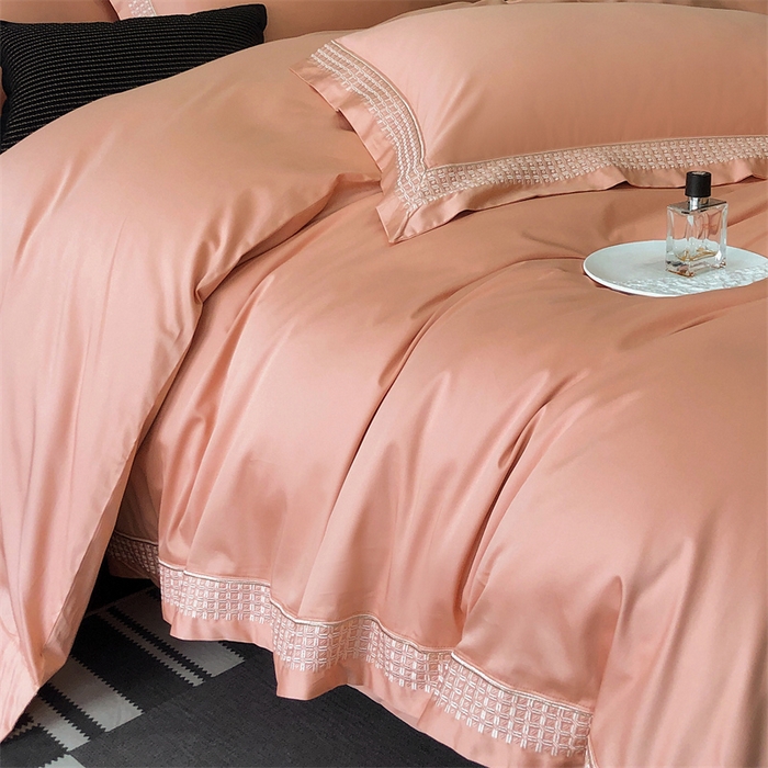 91家纺网 家纺一手货源 找家纺 保罗圣迪奥 2025新款100支长绒棉印花四件套-洛可可系列 洛可可-爱玛橙