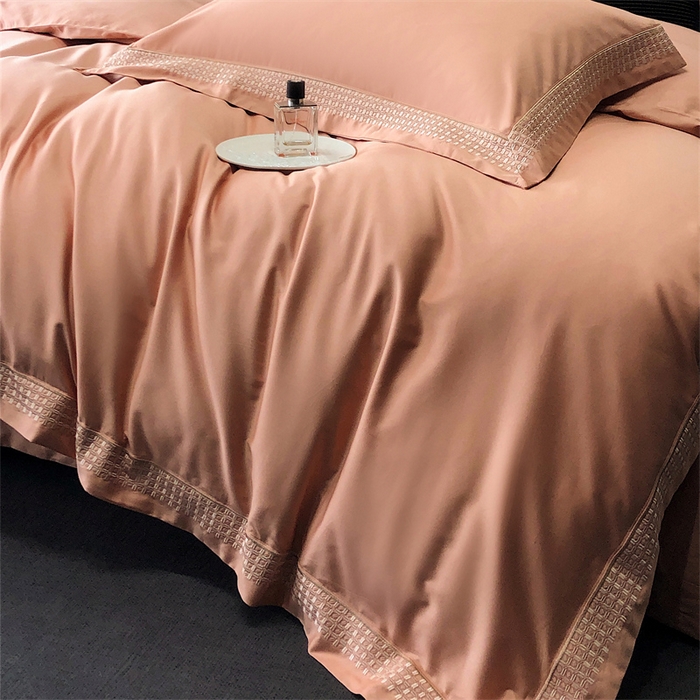 91家纺网 家纺一手货源 找家纺 保罗圣迪奥 2025新款100支长绒棉印花四件套-洛可可系列 洛可可-爱玛橙