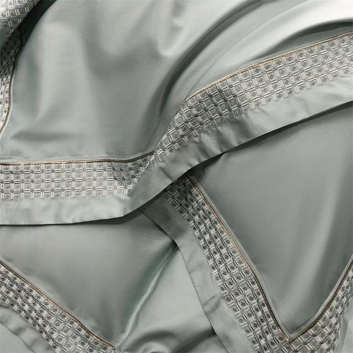 91家纺网 家纺一手货源 找家纺 保罗圣迪奥 2025新款100支长绒棉印花四件套-洛可可系列 洛可可-莫奈蓝