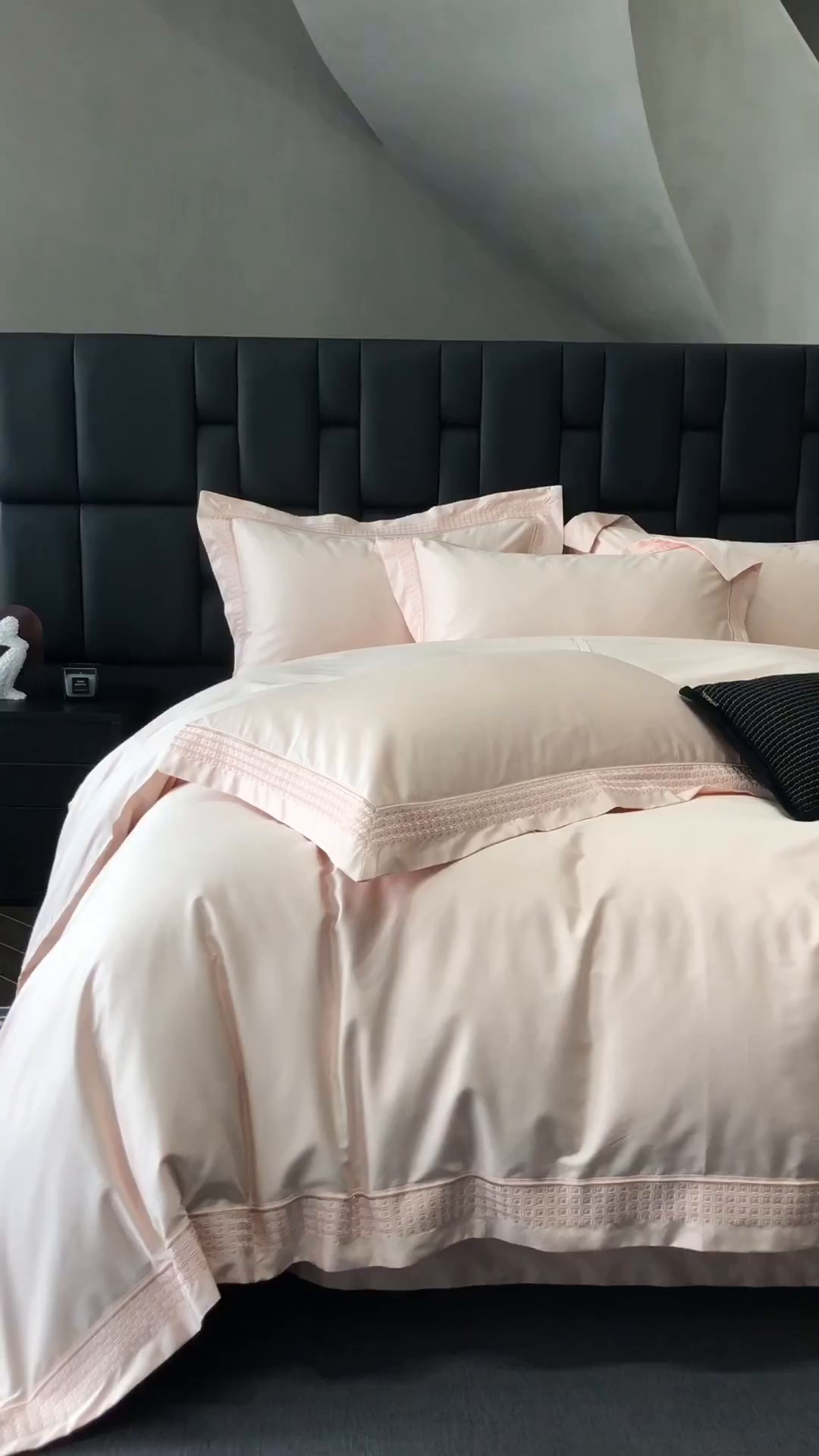 91家纺网 家纺一手货源 找家纺 保罗圣迪奥 2025新款100支长绒棉印花四件套-洛可可系列 洛可可-樱花粉