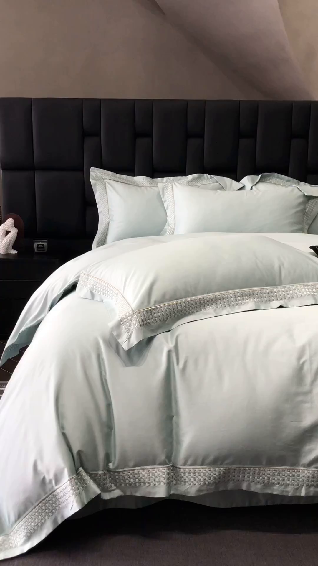 91家纺网 家纺一手货源 找家纺 保罗圣迪奥 2025新款100支长绒棉印花四件套-洛可可系列 洛可可-莫奈蓝