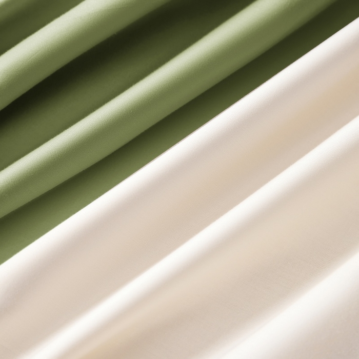 91家纺网 家纺一手货源 找家纺 秀色家纺 2025新款A类60s新疆长绒棉纯棉四件套全棉床上用品纯色床单被套被罩三件套-米朵 米朵-奶昔白+山栀茶