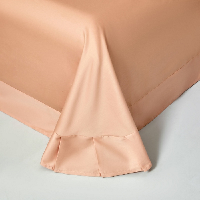 91家纺网 家纺一手货源 找家纺 秀色家纺 2025新款A类60s新疆长绒棉纯棉四件套全棉床上用品纯色床单被套被罩三件套-米朵 米朵-蓝莓粉