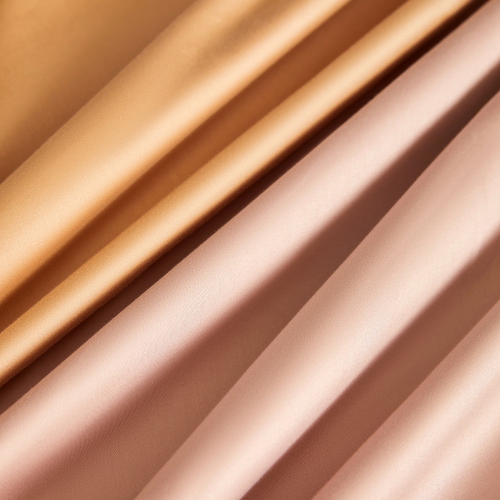 91家纺网 家纺一手货源 找家纺 秀色家纺 2025新款A类60s新疆长绒棉纯棉四件套全棉床上用品纯色床单被套被罩三件套-米朵 米朵-茱萸粉+香槟金