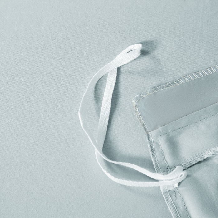 91家纺网 家纺一手货源 找家纺 秀色家纺 2025新款A类60s新疆长绒棉纯棉四件套全棉床上用品纯色床单被套被罩三件套-米朵 米朵-天空蓝