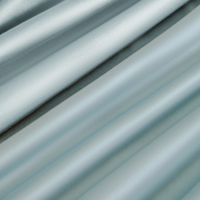 91家纺网 家纺一手货源 找家纺 秀色家纺 2025新款A类60s新疆长绒棉纯棉四件套全棉床上用品纯色床单被套被罩三件套-米朵 米朵-天空蓝