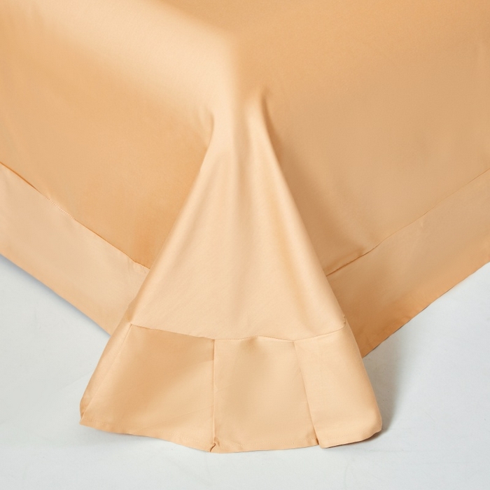 91家纺网 家纺一手货源 找家纺 秀色家纺 2025新款A类60s新疆长绒棉纯棉四件套全棉床上用品纯色床单被套被罩三件套-米朵 米朵-茱萸粉+香槟金