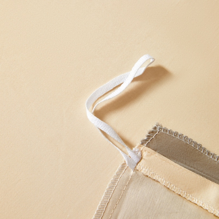 91家纺网 家纺一手货源 找家纺 秀色家纺 2025新款A类60s新疆长绒棉纯棉四件套全棉床上用品纯色床单被套被罩三件套-米朵 米朵-烟墨灰+奶昔白