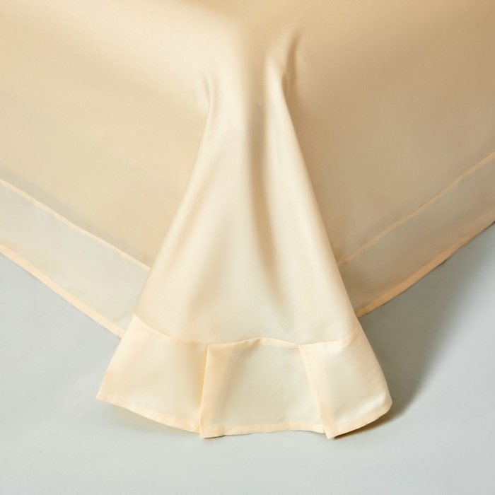 91家纺网 家纺一手货源 找家纺 秀色家纺 2025新款A类60s新疆长绒棉纯棉四件套全棉床上用品纯色床单被套被罩三件套-米朵 米朵-烟墨灰+奶昔白