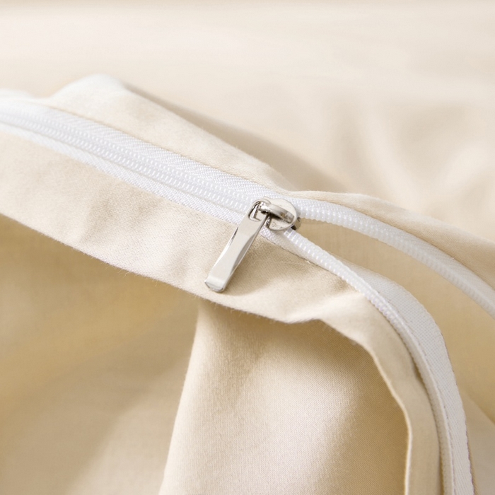 91家纺网 家纺一手货源 找家纺 秀色家纺 2025新款A类60s新疆长绒棉纯棉四件套全棉床上用品纯色床单被套被罩三件套-米朵 米朵-奶昔白