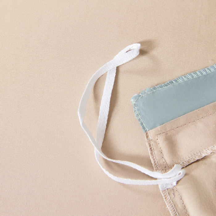 91家纺网 家纺一手货源 找家纺 秀色家纺 2025新款A类60s新疆长绒棉纯棉四件套全棉床上用品纯色床单被套被罩三件套-米朵 米朵-天空蓝+奶昔白