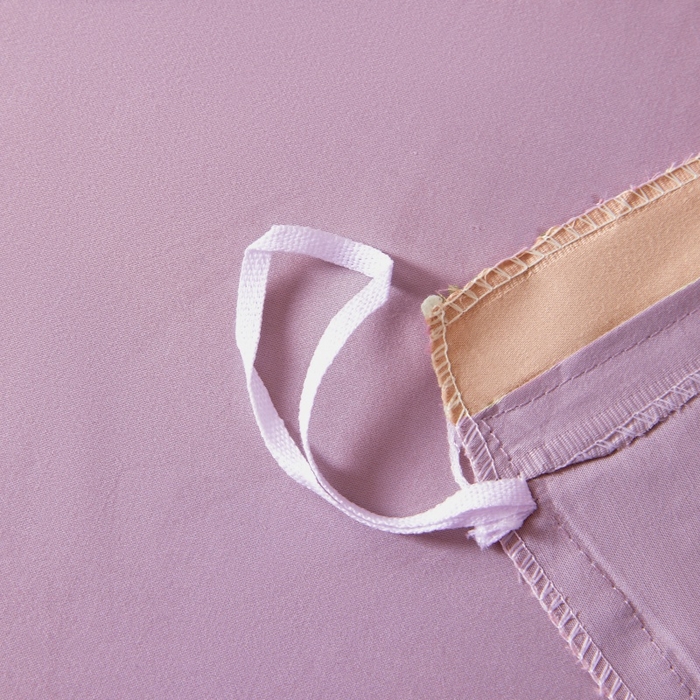 91家纺网 家纺一手货源 找家纺 秀色家纺 2025新款A类60s新疆长绒棉纯棉四件套全棉床上用品纯色床单被套被罩三件套-米朵 米朵-茱萸粉+乌梅紫