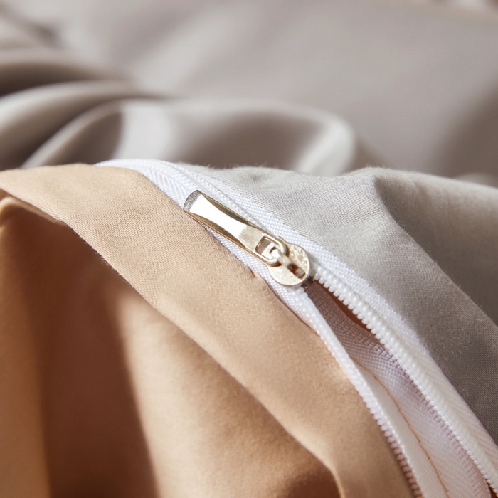 91家纺网 家纺一手货源 找家纺 秀色家纺 2025新款A类60s新疆长绒棉纯棉四件套全棉床上用品纯色床单被套被罩三件套-米朵 米朵-可口摩卡