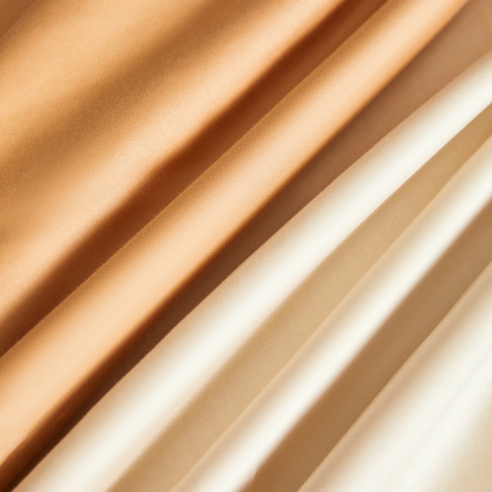 91家纺网 家纺一手货源 找家纺 秀色家纺 2025新款A类60s新疆长绒棉纯棉四件套全棉床上用品纯色床单被套被罩三件套-米朵 米朵-奶油柚子金