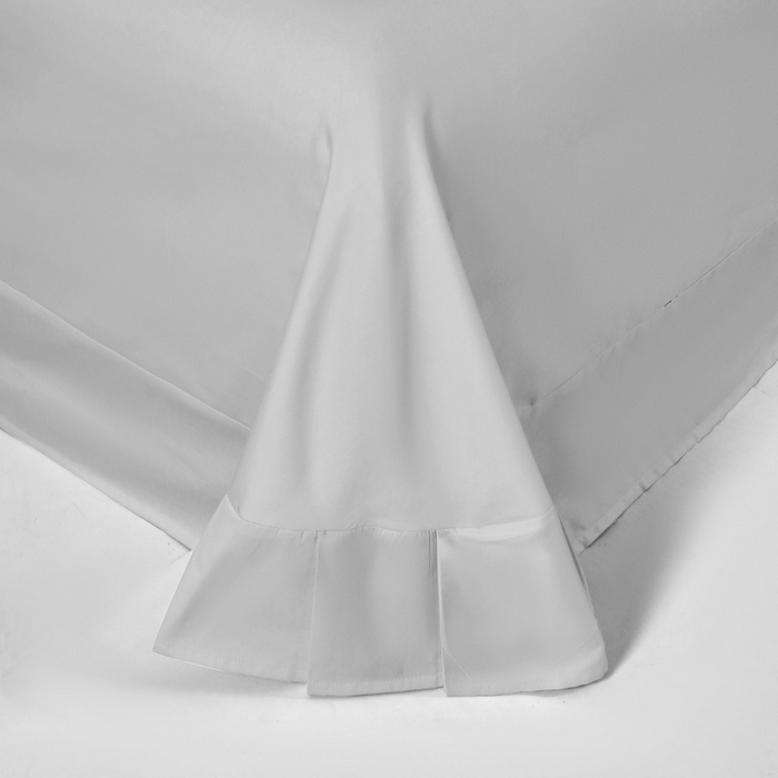 91家纺网 家纺一手货源 找家纺 秀色家纺 2025新款A类60s新疆长绒棉纯棉四件套全棉床上用品纯色床单被套被罩三件套-米朵 米朵-烟墨灰