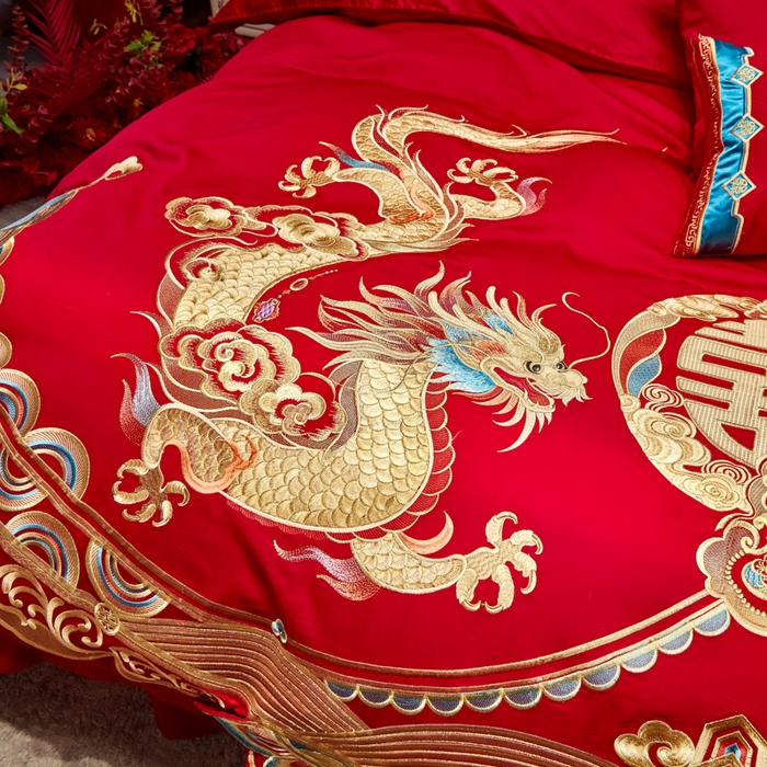 91家纺网 家纺一手货源 找家纺 （总）东方合美（原：皇家传奇） 2025新款新中式纯棉刺绣长绒棉四件套