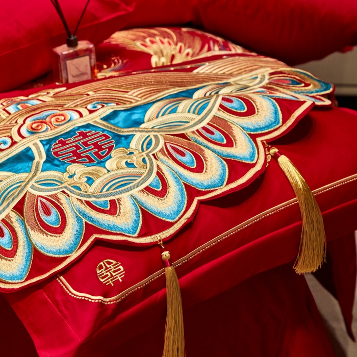 91家纺网 家纺一手货源 找家纺 （总）东方合美（原：皇家传奇） 2025新款新中式纯棉刺绣长绒棉四件套