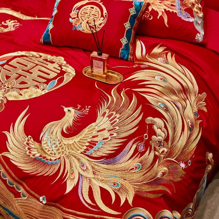 91家纺网 家纺一手货源 找家纺 （总）东方合美（原：皇家传奇） 2025新款新中式纯棉刺绣长绒棉四件套