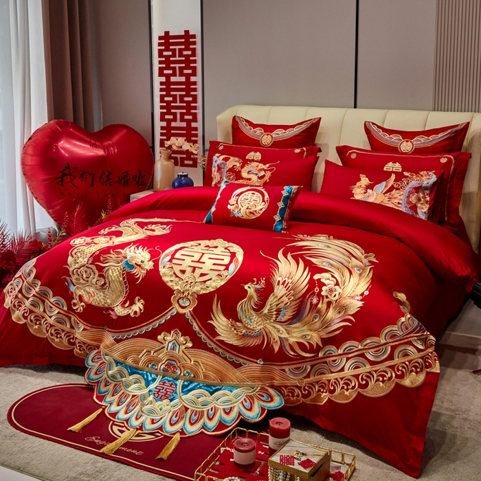 91家纺网 家纺一手货源 找家纺 （总）东方合美（原：皇家传奇） 2025新款新中式纯棉刺绣长绒棉四件套