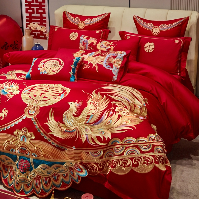 91家纺网 家纺一手货源 找家纺 （总）东方合美（原：皇家传奇） 2025新款新中式纯棉刺绣长绒棉四件套