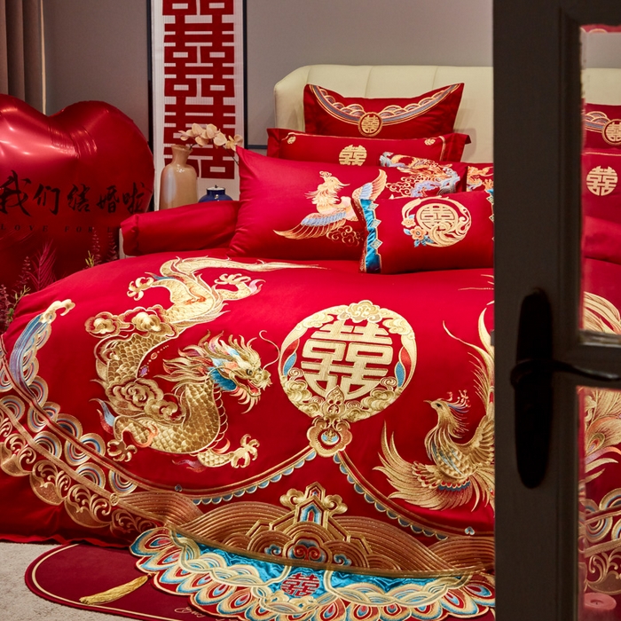 91家纺网 家纺一手货源 找家纺 （总）东方合美（原：皇家传奇） 2025新款新中式纯棉刺绣长绒棉四件套