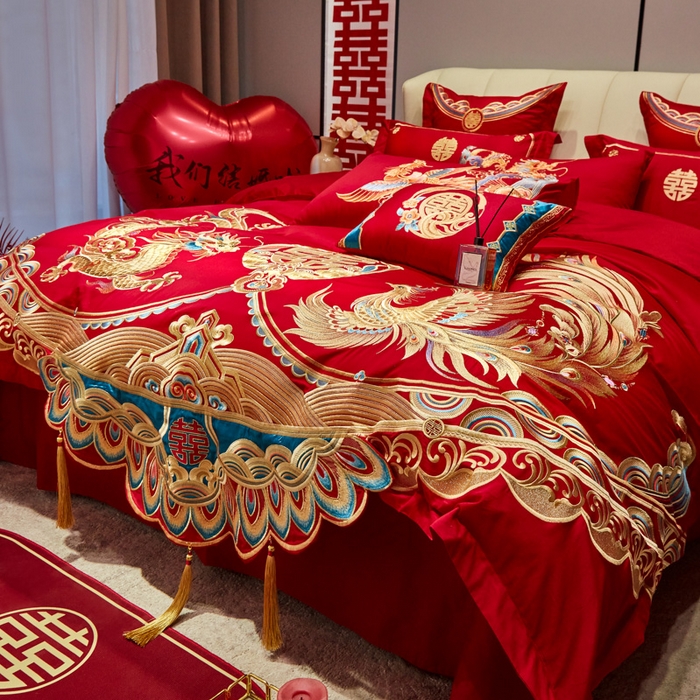 91家纺网 家纺一手货源 找家纺 （总）东方合美（原：皇家传奇） 2025新款新中式纯棉刺绣长绒棉四件套