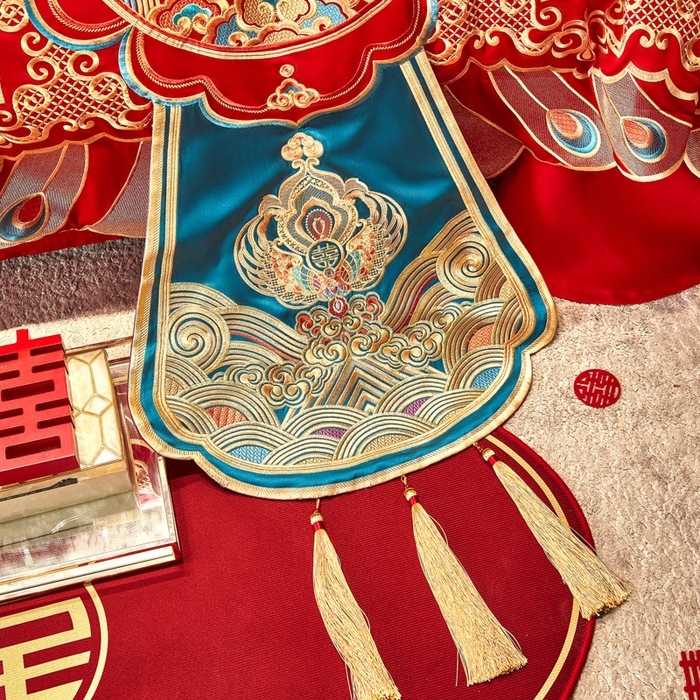 91家纺网 家纺一手货源 找家纺 东方合美（原：皇家传奇） 2025新款新中式纯棉刺绣长绒棉四件套 龙章凤姿