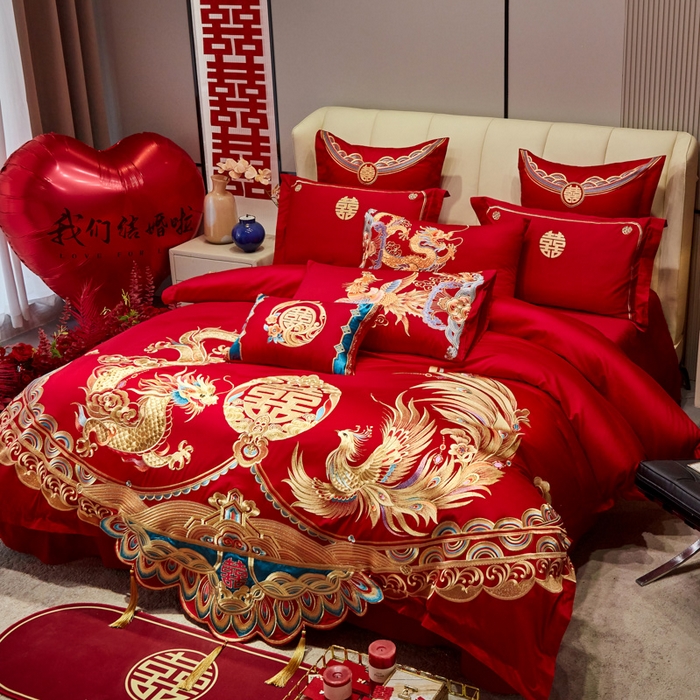 91家纺网 家纺一手货源 找家纺 （总）东方合美（原：皇家传奇） 2025新款新中式纯棉刺绣长绒棉四件套