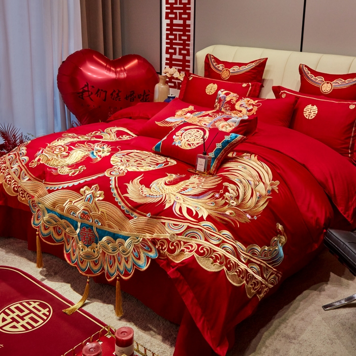 91家纺网 家纺一手货源 找家纺 （总）东方合美（原：皇家传奇） 2025新款新中式纯棉刺绣长绒棉四件套