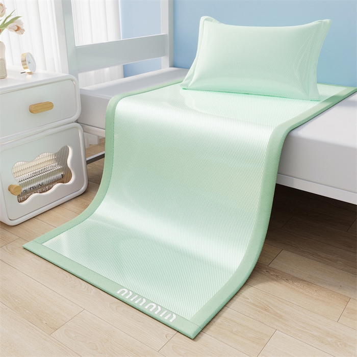 91家纺网 家纺一手货源 找家纺 （总）星座家纺 2025新款学生床斜纹冰丝凉席-刺绣款