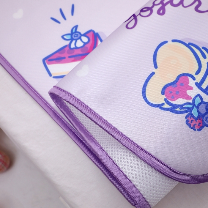 91家纺网 家纺一手货源 找家纺 八零年代 2025新款三丽鸥IP正版授权凉席新品云柔天丝软凉席冰丝儿童席幼儿园午睡凉席套件 库洛米-甜甜