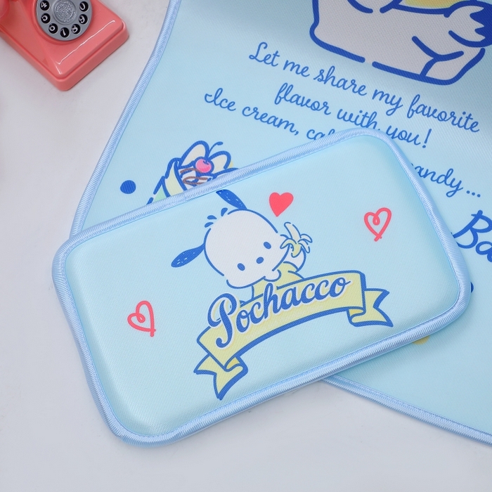 91家纺网 家纺一手货源 找家纺 八零年代 2025新款三丽鸥IP正版授权凉席新品云柔天丝软凉席冰丝儿童席幼儿园午睡凉席套件 帕恰狗