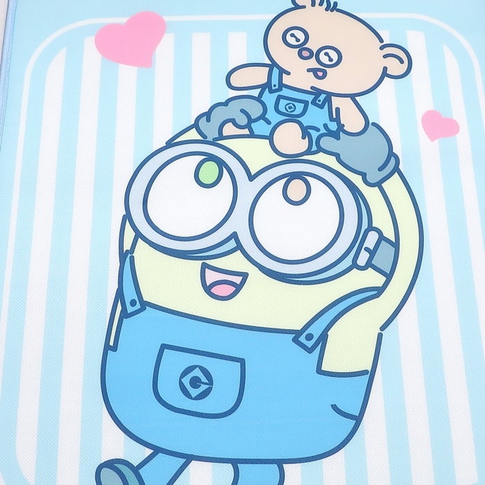 91家纺网 家纺一手货源 找家纺 八零年代 2025新款三丽鸥IP正版授权凉席新品云柔天丝软凉席冰丝儿童席幼儿园午睡凉席套件 小黄人-BOB蓝