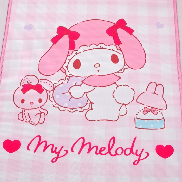 91家纺网 家纺一手货源 找家纺 八零年代 2025新款三丽鸥IP正版授权凉席新品云柔天丝软凉席冰丝儿童席幼儿园午睡凉席套件 美乐蒂-粉格