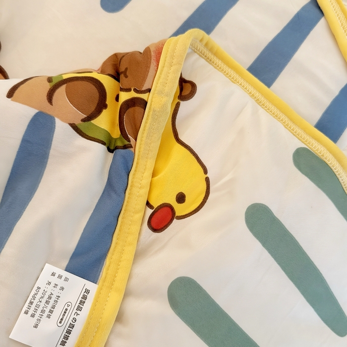 91家纺网 家纺一手货源 找家纺 兜米  2025夏季A类针织棉夏凉被小清新卡通双面针织棉空调被子被芯 卡皮八拉