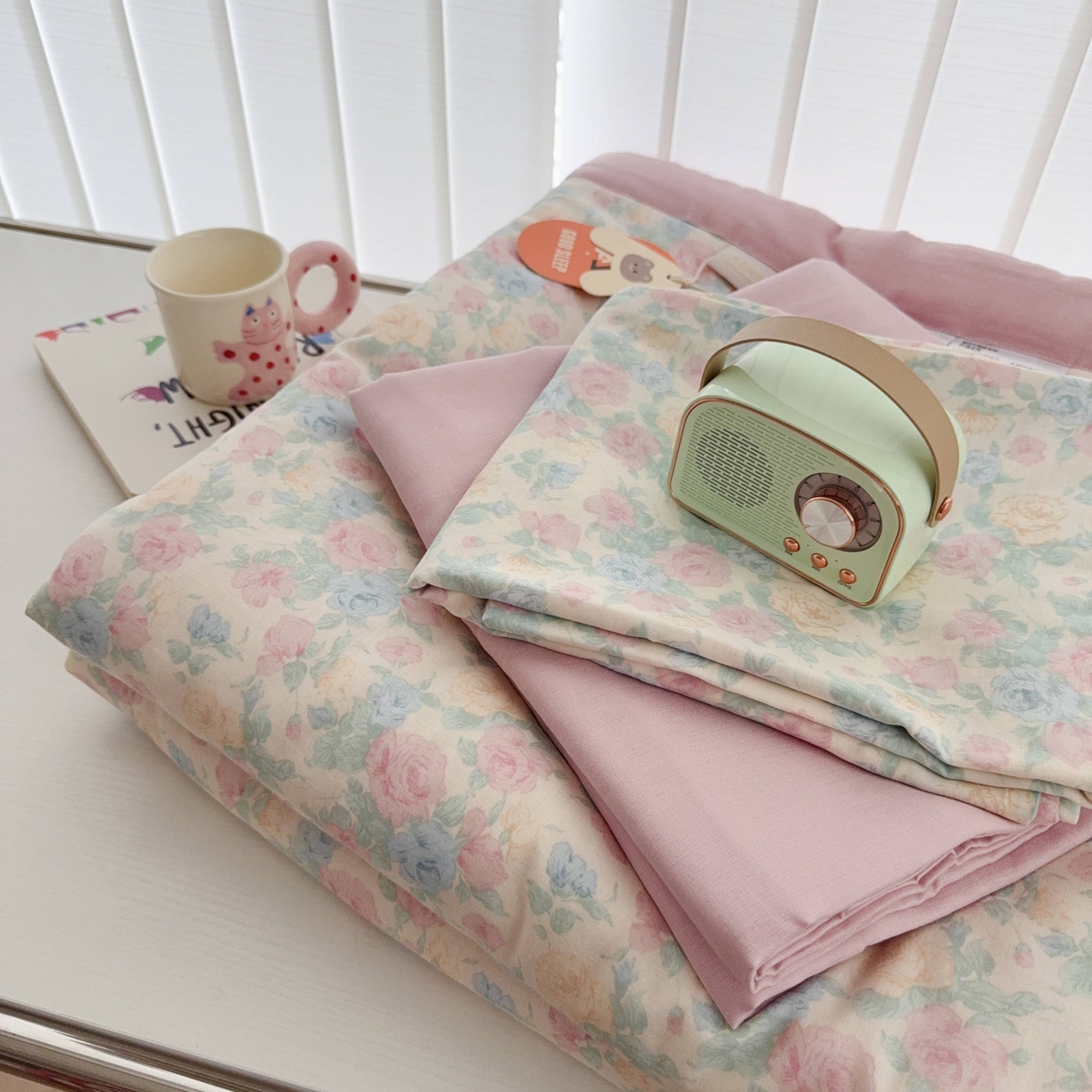 91家纺网 家纺一手货源 找家纺 于果 2025新款全棉双层纱夏被四件套 佩洛斯