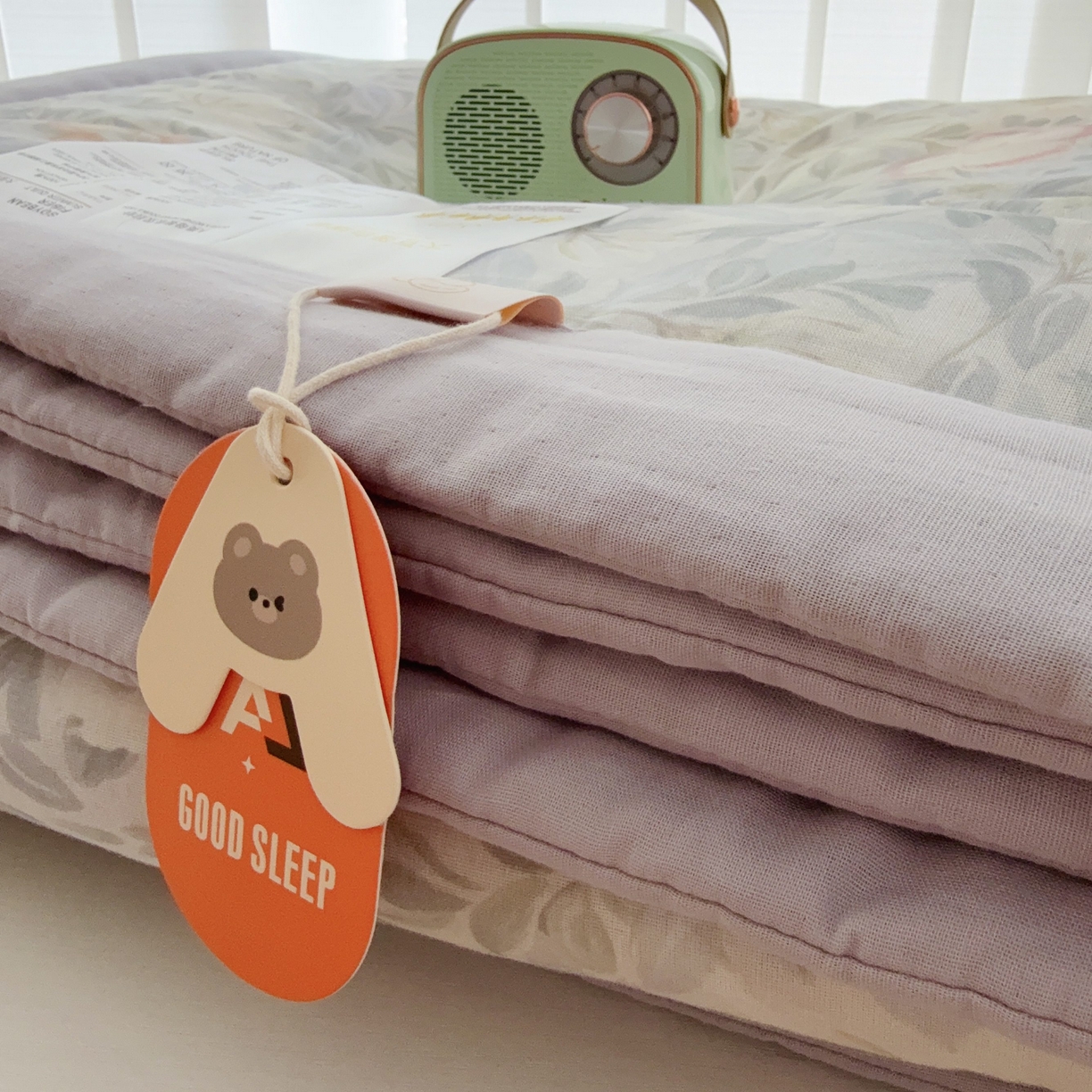 91家纺网 家纺一手货源 找家纺 于果 2025新款全棉双层纱夏被四件套 野漫蓝