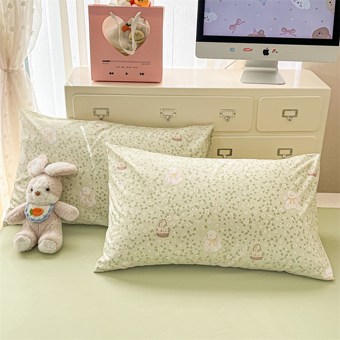 91家纺网 家纺一手货源 找家纺 美梦里 2025新款A类水洗棉棉花夏被 夏凉被空调被 花丛小兔