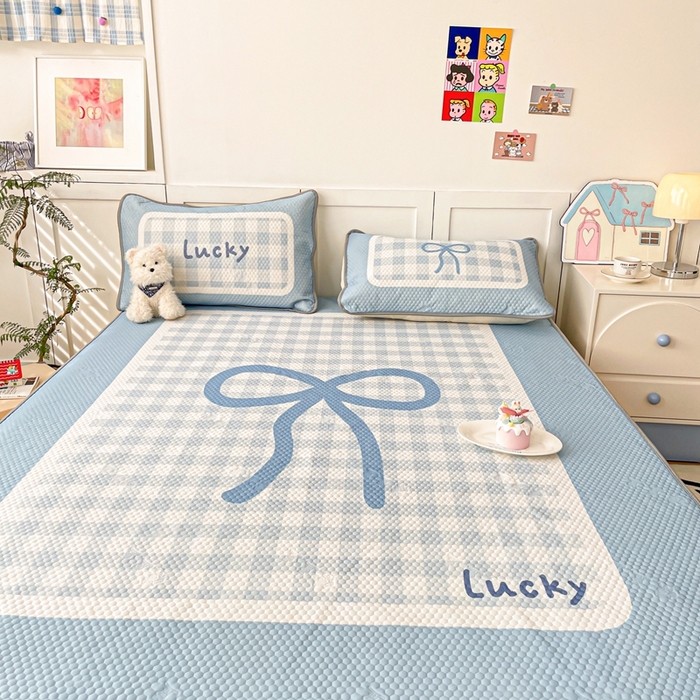 91家纺网 家纺一手货源 找家纺 川悦生活 2025新款大版冰豆豆凉豆豆凉席 达妮夏日