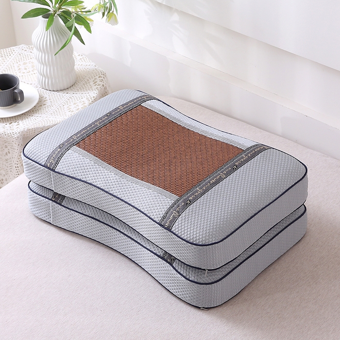 91家纺网 家纺一手货源 找家纺 纽乐家纺 2025夏季夏凉凉席枕芯冰丝冰藤护颈椎记忆棉枕头助睡眠冰藤枕头枕芯 冰丝冰藤记忆枕-棕色 35x55cm/只