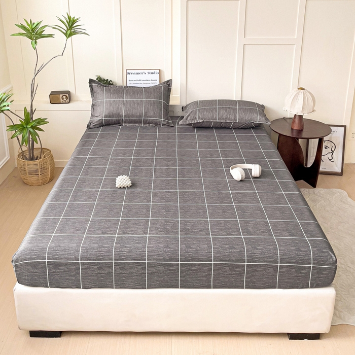 91家纺网 家纺一手货源 找家纺 朵朵家纺 2025新款亲肤棉芦荟棉床笠单床笠，磨毛床笠，印花床笠（可定制尺寸 ） 北欧风情