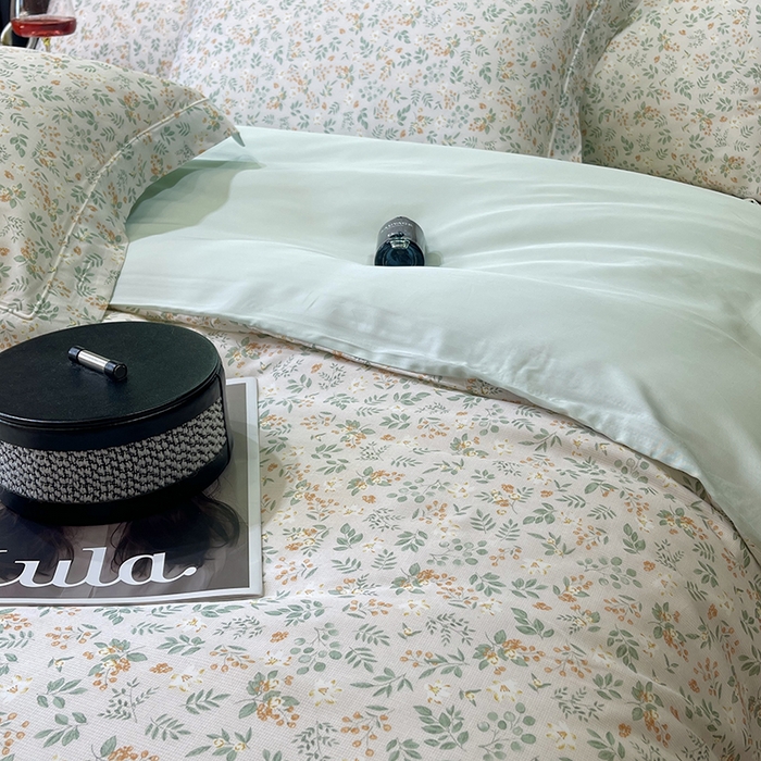 91家纺网 家纺一手货源 找家纺 莱豫2025新款50支莱赛尔天丝四件套 春风十里