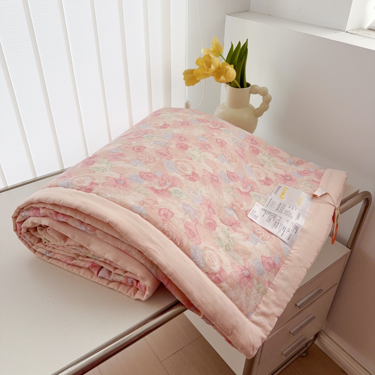 91家纺网 家纺一手货源 找家纺 于果 2025新款全棉双层纱夏被四件套 花汀